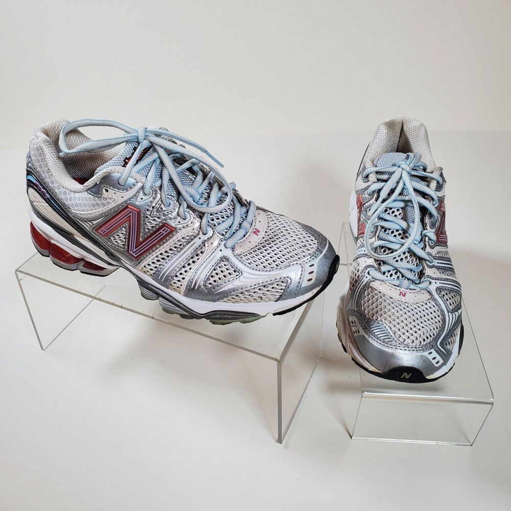 New Balance Women's Size 7.5 Sneakers Silver Red White 1080 N-ergy Running Gym